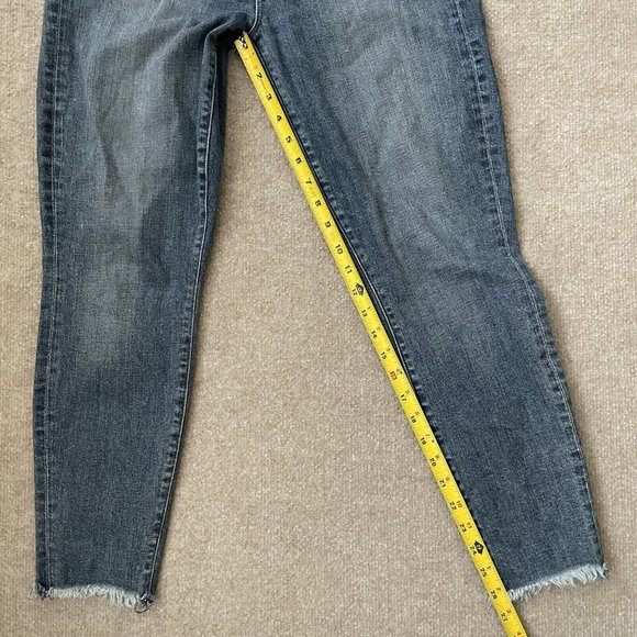 Parker Smith Jeans Womens 30 Skinny Ankle Crop Stretch Raw Hem Denim Pants - Picture 9 of 12